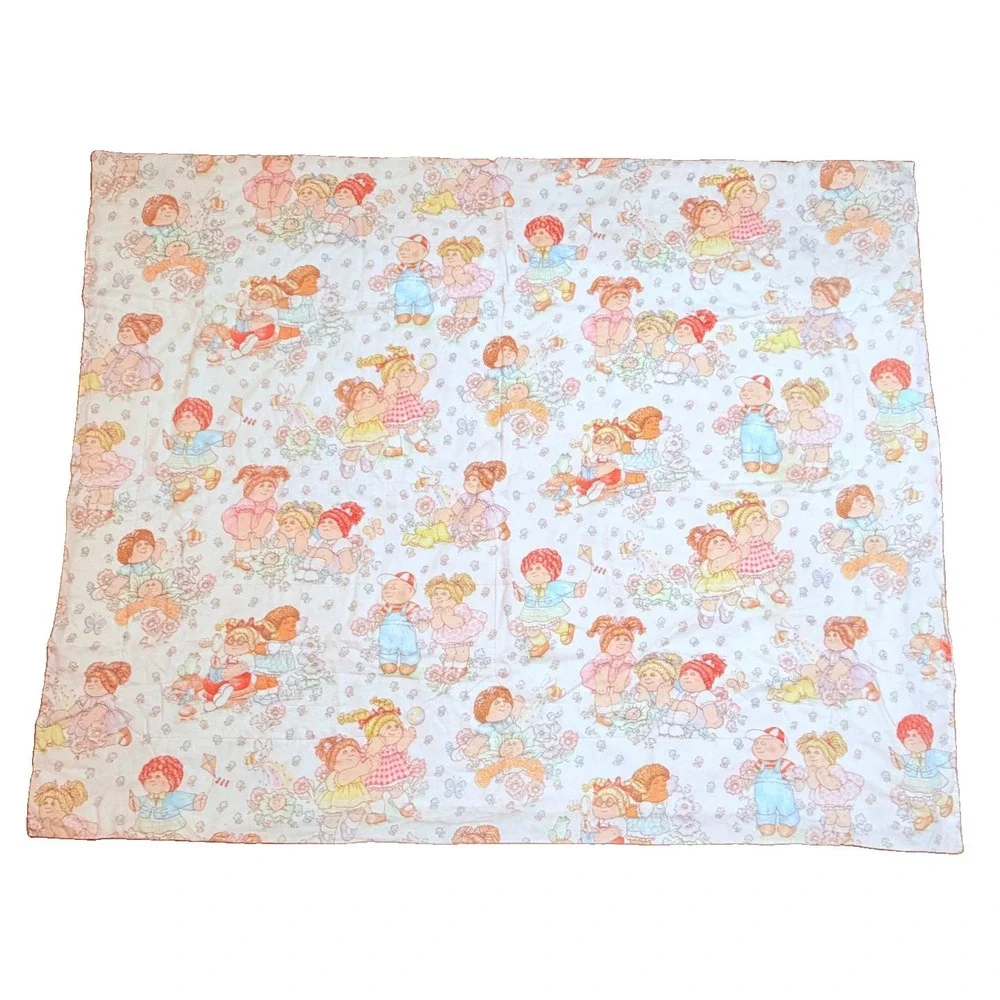 Vintage 1983 Cabbage Patch Kids Quilted Comforter Blanket 84x68 OAA Inc CLEAN!